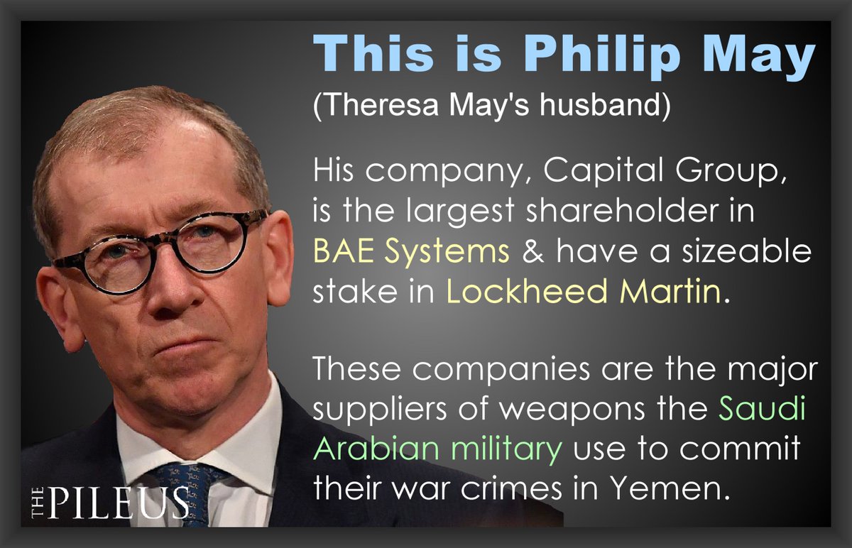 thepileus's tweet image. And some of the contracts BAE Systems have with Saudi Arabia are worth £Billions, so his company is making a fortune out of the war in Yemen. #StopArmingSaudi