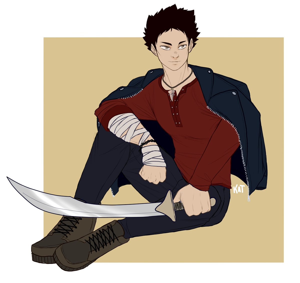 _GrumpyTree's tweet image. Commission from @tendouaf for the sci-fi au server I'm in! Iwaizumi Hajimini~~  Thank you ❤❤❤