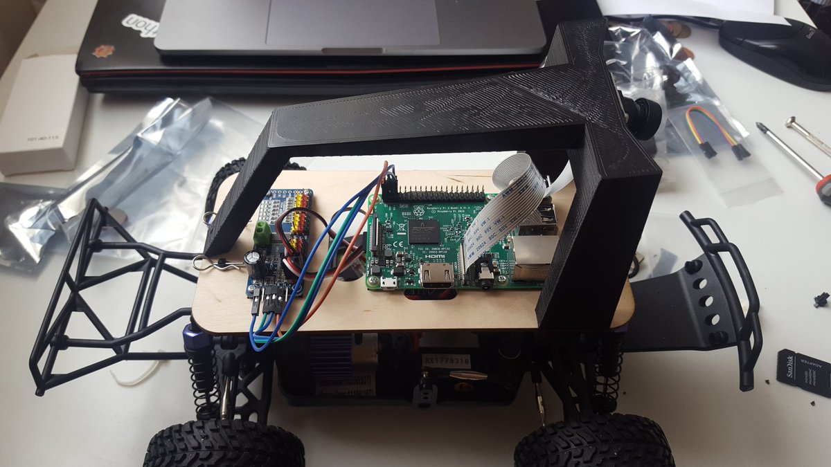 jarain78's tweet image. Completed the assembly of my #donkeycar, #hackster.