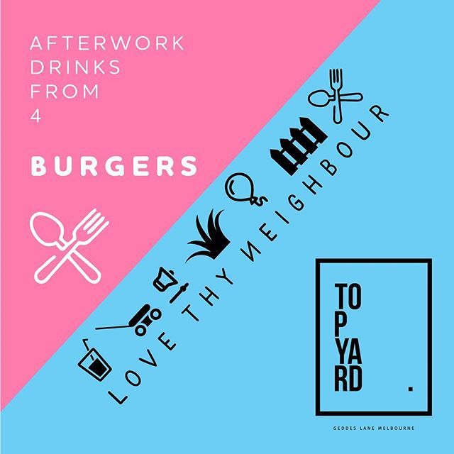 GeddesLounge's tweet photo. 🍔🌿🎈🍹 @topyard.rooftop - We are excited to announce a project 3 months in the planning. Melbourne's newest Rooftop and Bar. We have released our Burger and snacks menu check it out!! Launching tomorrow night - FRIDAY 17 AUGUST 
#topyard #rooftop #melb… https://t.co/daVlhuq5w9 https://t.co/XYOpPsoyZE