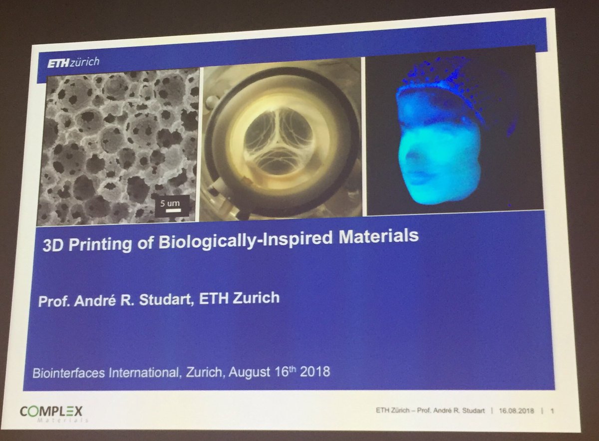 BIC2018's tweet photo. Getting bioinspired with Andre Studart, discussing the 3D printing using biological design principles and hierarchical assembly to make new Biomaterials. @studart_andre @ETH_en #BIC2018 https://t.co/CL4yInZubf