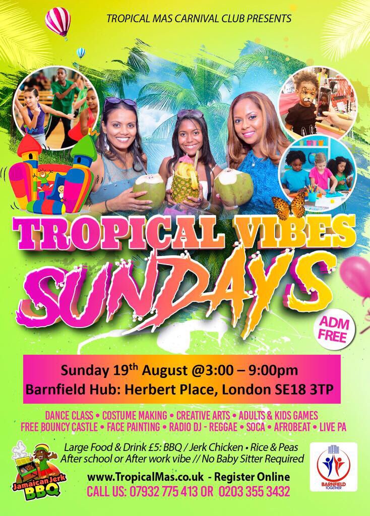 TropicalMas's tweet photo. It’s not too late join us at Notting Carnival, get your TShirt packages for just £30; Inclusive of security, food, drink, snacks & refreshments, good music & Tropical Vibes.
DM more info - 07932.755.413 #TropicalMas #DskiiEvents #greenwichevents #Greenwich https://t.co/nC0CWfOq4i
