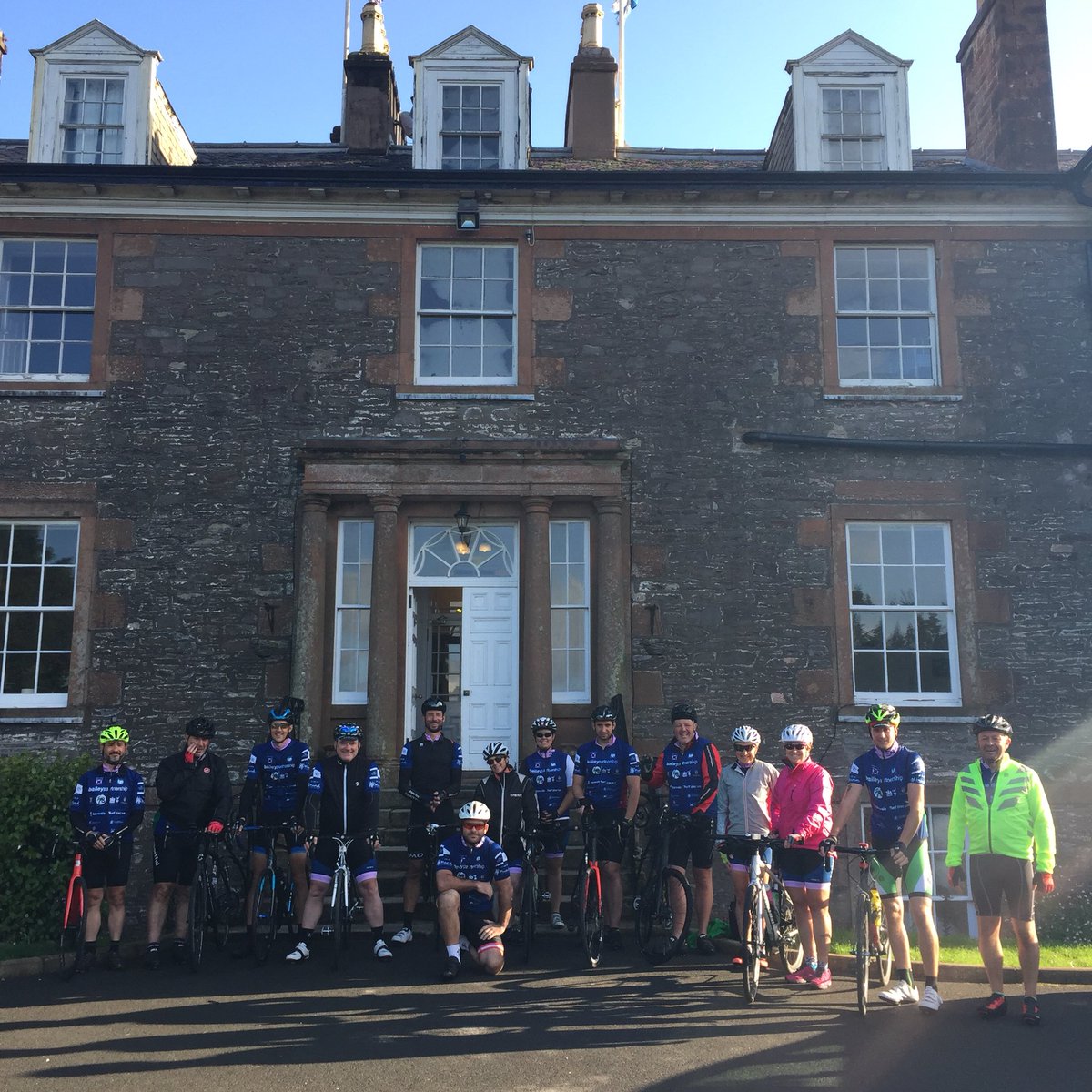 2018Jogle's tweet photo. Big thanks to @ManorAdventure in #lockerbie for taking great care of our riders. 18 rested, full and dry cyclists have set off on day 5 to #sedburgh Shout out to @MBSS_Security for sponsoring a very well needed rest! #jogle2018 #exschjogle2018 https://t.co/LCbPttkwEC