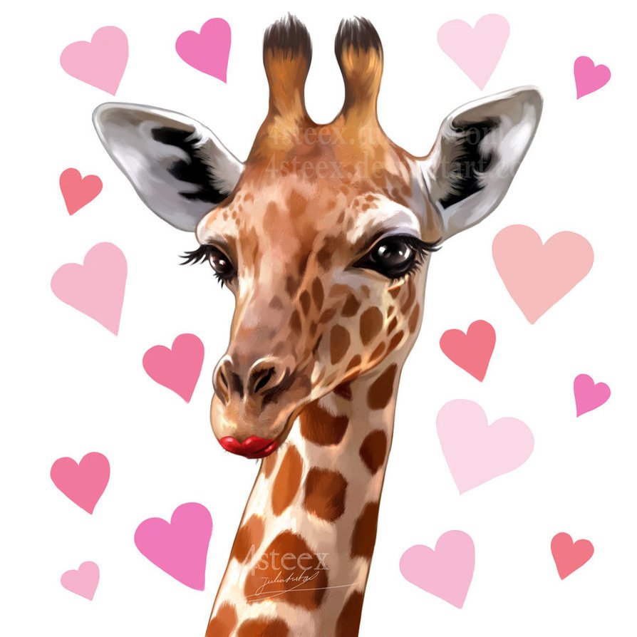commission: giraffe
#love #animals #commission #conceptart #cuteadorable #design #digitalart #digitalpainting #funny #giraffe #hearts #kiss #lipstick #makeup #pink #4steex #freelancer #artist #freelance #job #hire #crazy #cute