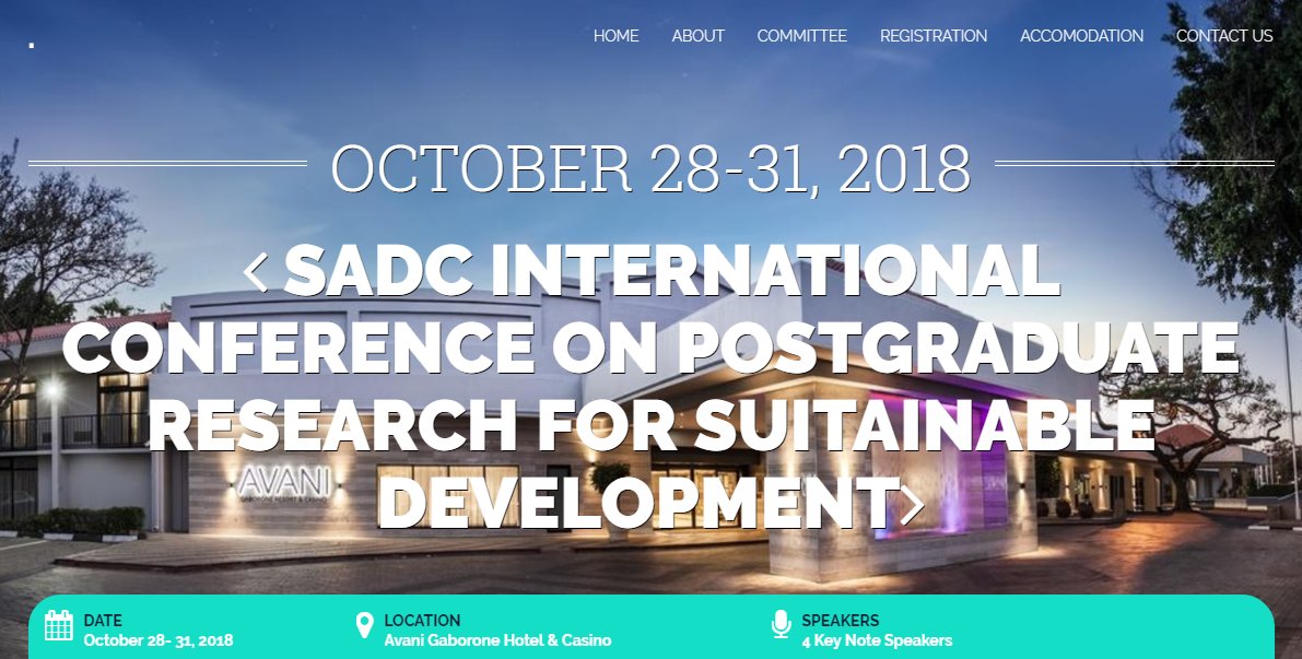 Join Botswana for SADC International Conference on Postgraduate Research for Sustainable Development sadc-icprsd.ub.bw <a href="/aosp_africa/">African Open Science Platform</a> <a href="/CODATANews/">CODATA</a> <a href="/ASSAf_Official/">AcademyofScienceSA</a>
