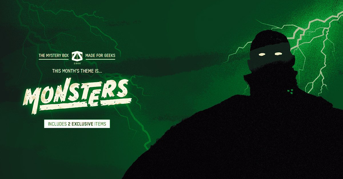I think we'll start with a reign of terror, because this month’s box is all about MONSTERS!

If it’s MONSTROUS merch you’re looking for, then this is the box for you! Start your subscription here: bit.ly/ZBOXSubscribe