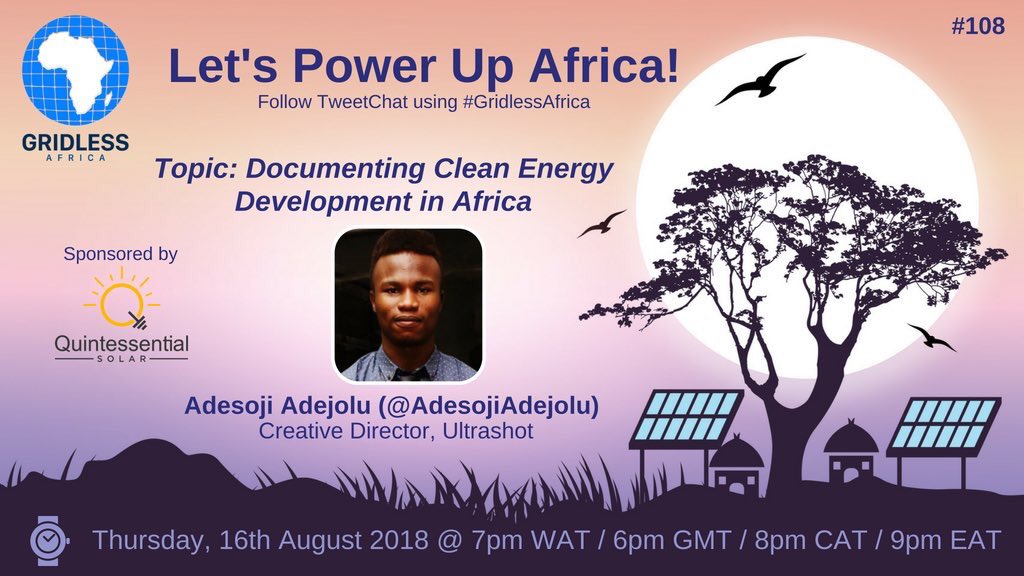 LET’S POWER UP AFRICA!

JOIN THE CONVERSATION!!

7PM TODAY!!!

#GridlessAfrica #BeyondtheGridMovie #RenewableEnergy #RuralElectrification