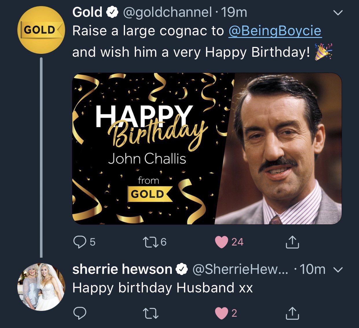 A very happy birthday to John Challis Hope you have a wonderful day John! 