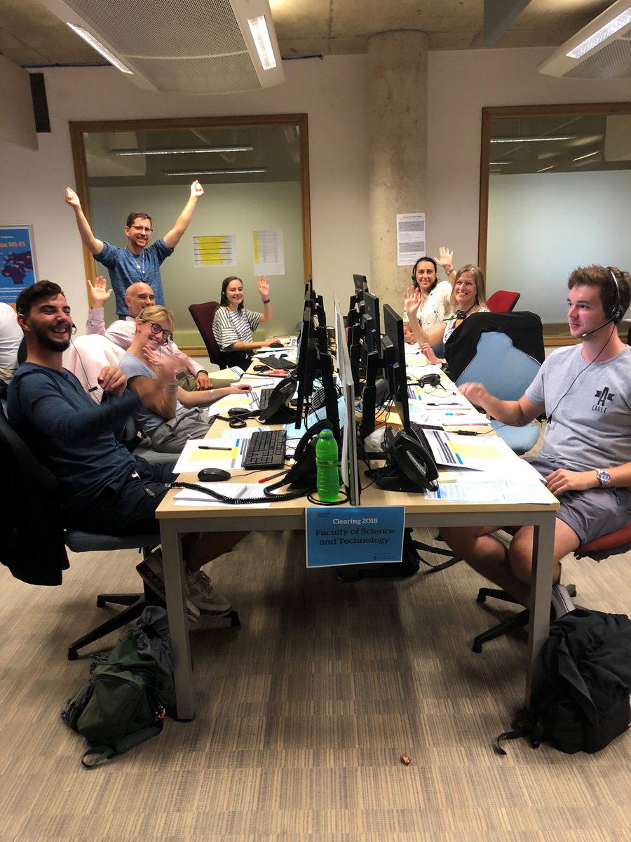 ARU_BFS's tweet photo. #TeamFST is up and ready to go to take your #Clearing2018 calls - give us a call to see what we can offer YOU to be part of a great #University and Faculty!
#ARUProud @AngliaRuskin @FST_Placements @ARU_Sport @ARU_Biology #BiomedicalScience #forensicscience https://t.co/LDBtcvrq1T