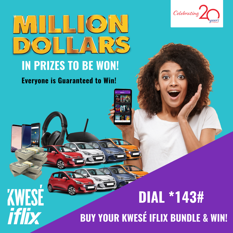 econetzimbabwe's tweet photo. Introducing new Kwesé iflix Bundles from only $1. Dial *143# - Purchase a Kwesé iflix bundle &amp; win with every purchase! #MillionDollarPromotion

Everyone is a Guaranteed Winner! 

Enjoy over 3000 shows on the go! Get Data + VIP Access in one with the new Kwesé iflix Bundles! https://t.co/z2yGjl3H0O