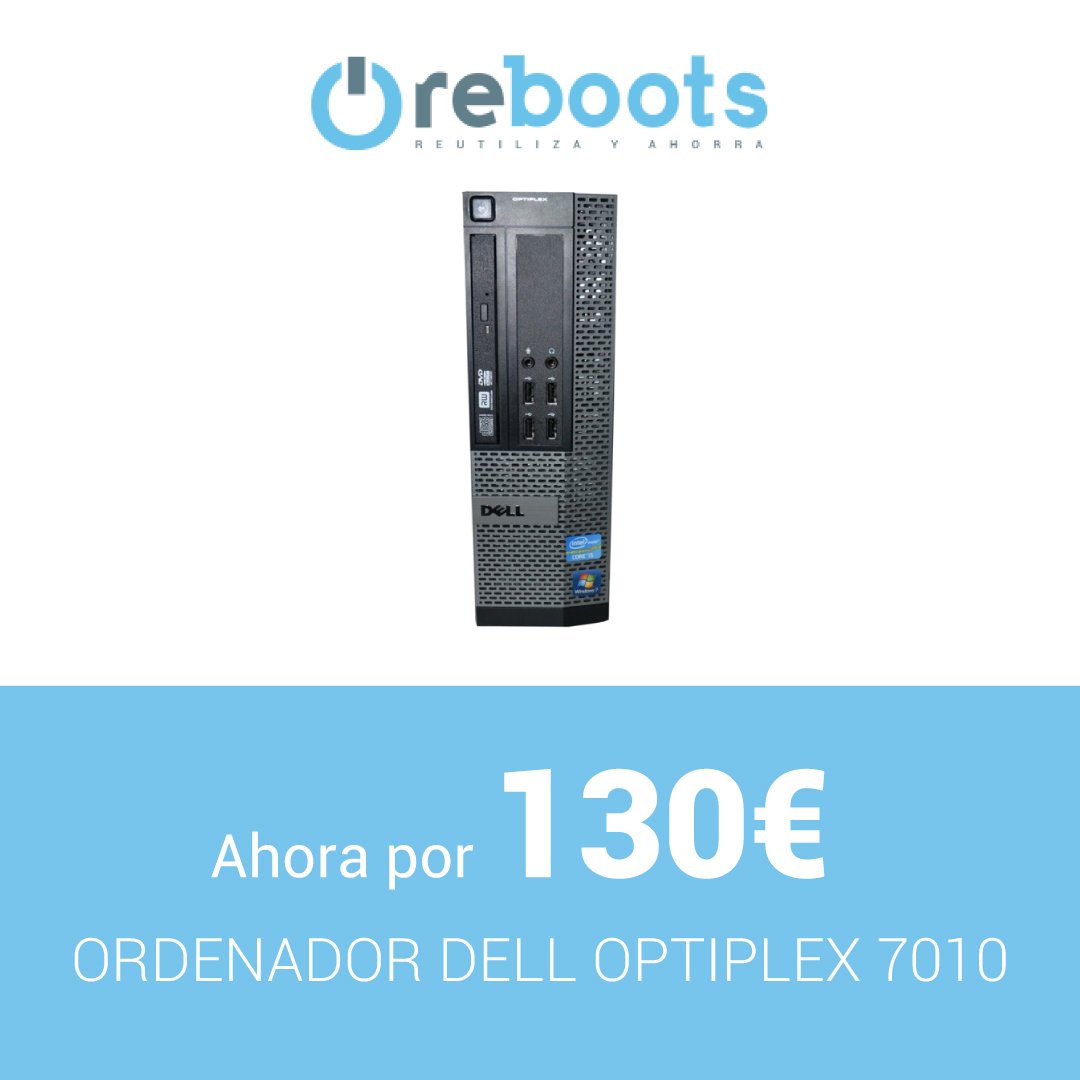 reboots_'s tweet photo. ¿Necesitas renovar tu #ordenador? En @reboots_ te lo ponemos muy fácil🚛
➡ Llévate ahora este DELL OPTIPLEX 7010 por 130€: https://t.co/nCjXjy8dyb ¡No esperes más! #reutilizayahorra ♻ https://t.co/gWlvDQOzEV