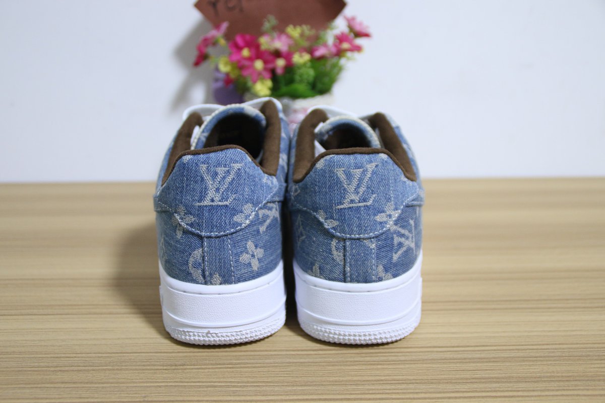 Louis Vuitton Supreme Denim NIKE Air Force 1 custom