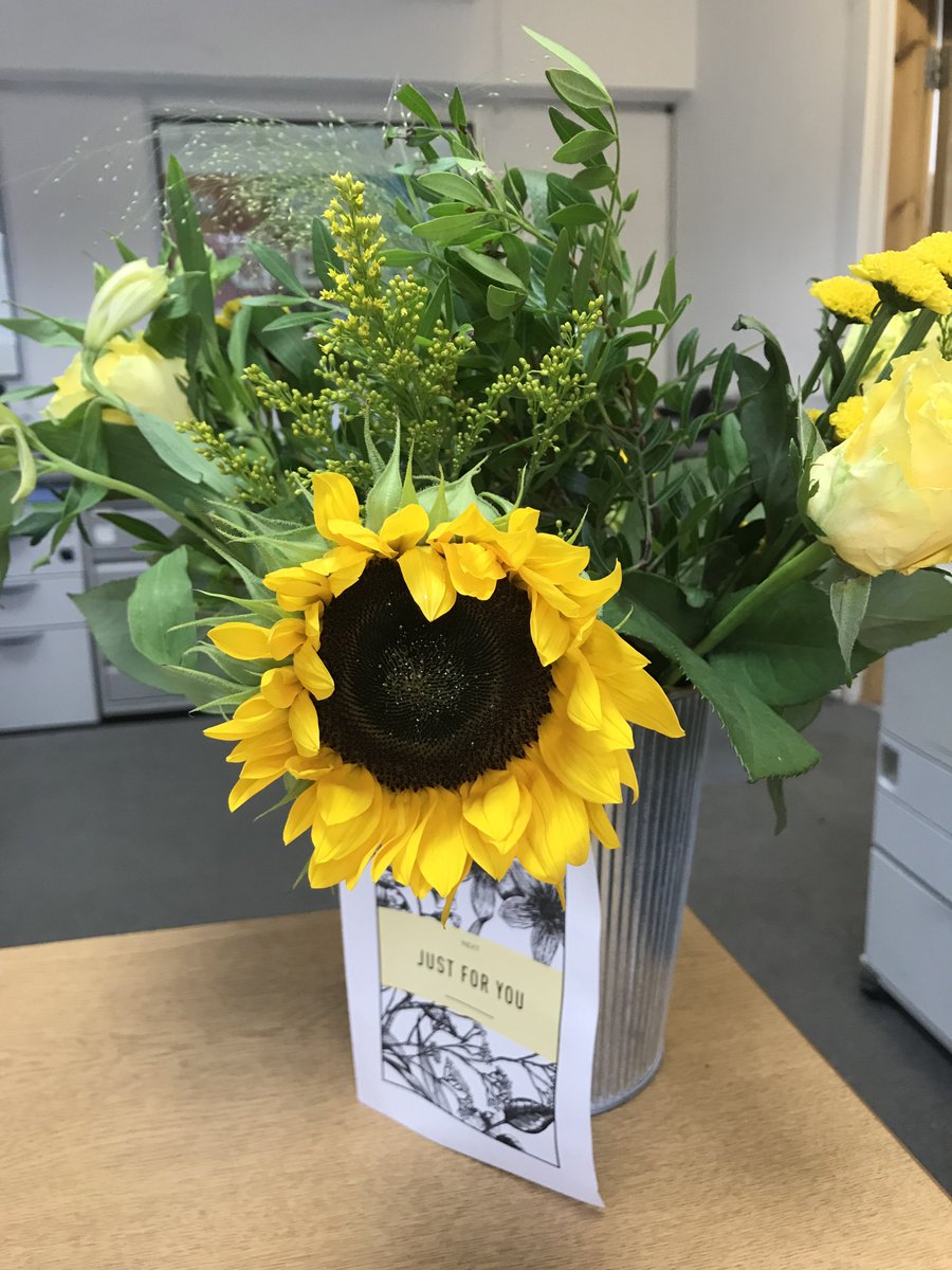 We have just received these beautiful flowers off one of our lovely customers, what a nice way to start the day!