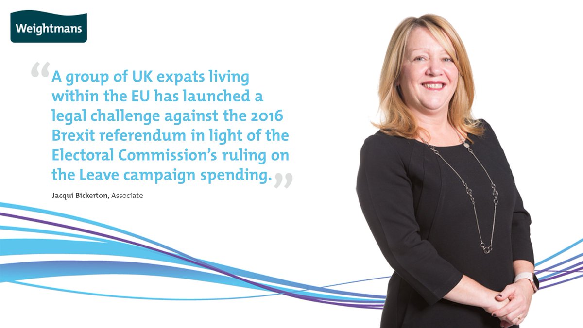 Jacqui Bickerton provides an update on the latest developments surrounding Brexit, including news of a legal challenge brought by a group of expats #Brexit weightmans.com/insights/brexi…