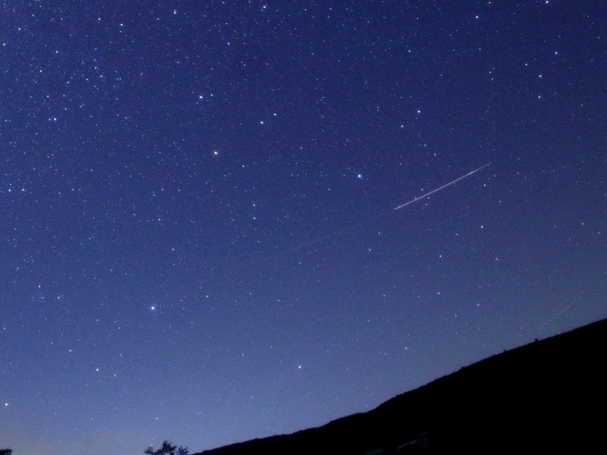 じゃこうねこ 8 13の夜に蔵王高原刈田駐車場で撮ってきたペルセウス座流星群の流星