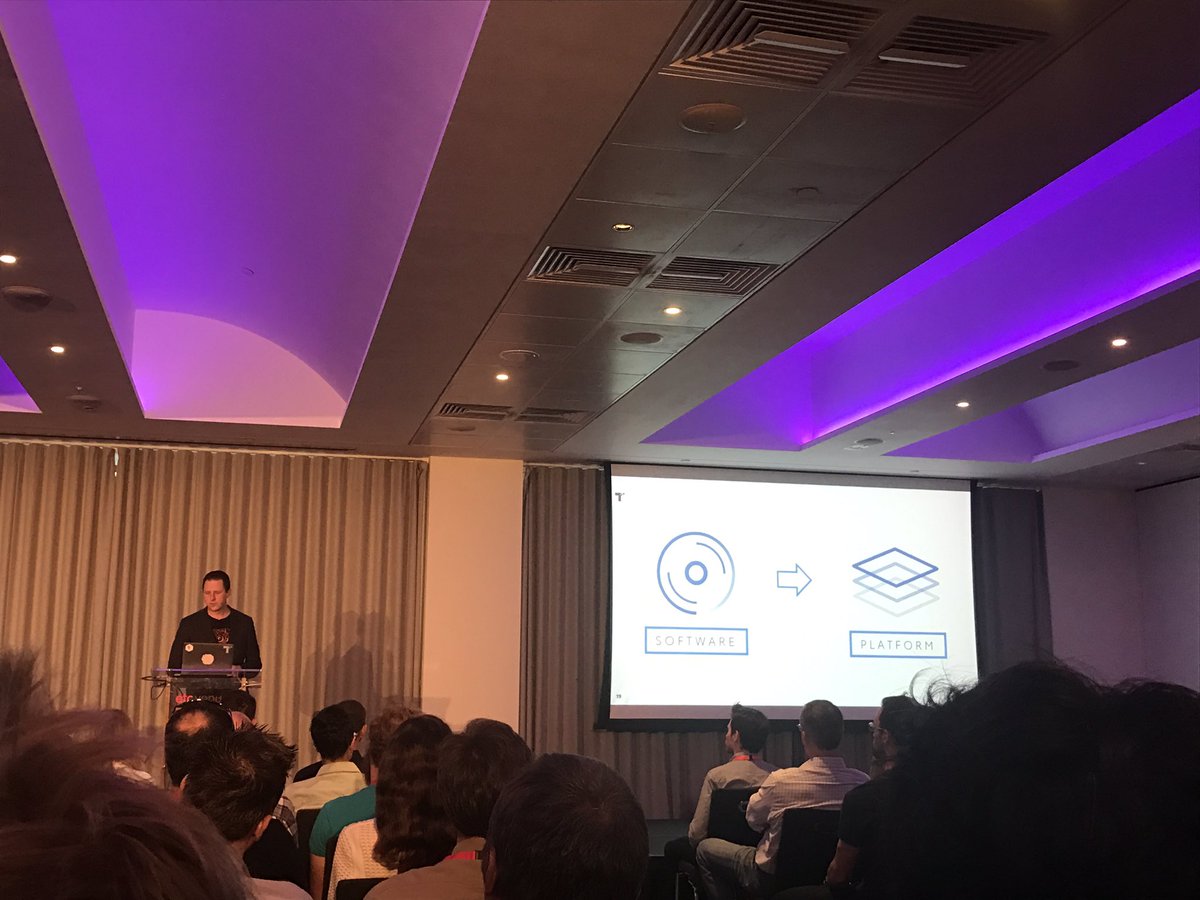kkavita92's tweet image. Powell Kinney speaking about the transformative step necessary to move from thinking in terms of software to thinking in terms of creating a platform. #CodeElixir