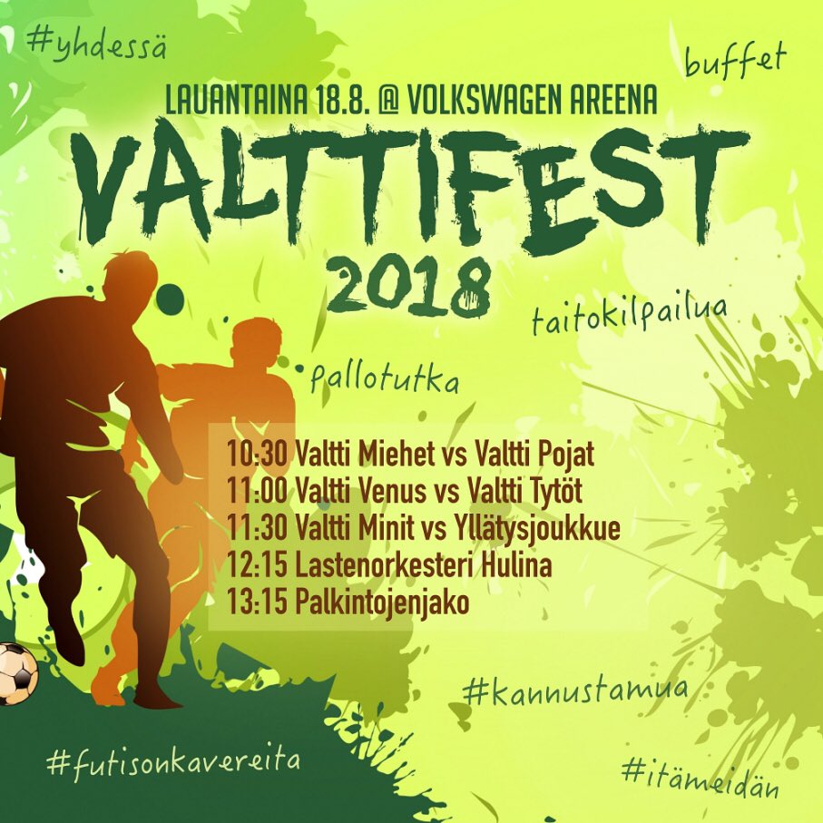 Lauantaina taas perinteinen VALTTIFEST🎉
Tervetuloa viihtymään!
instagram.com/p/BmWvGP-jMsG/