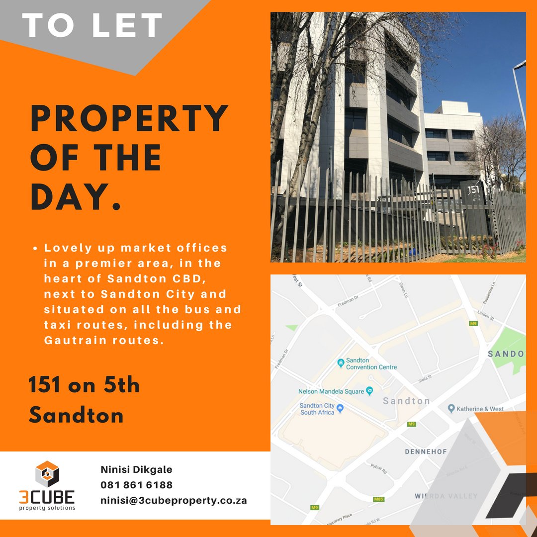 3cubeproperty's tweet photo. The location that suits your business #sandton #tolet #officespace #office #property https://t.co/OWVNTugAX9