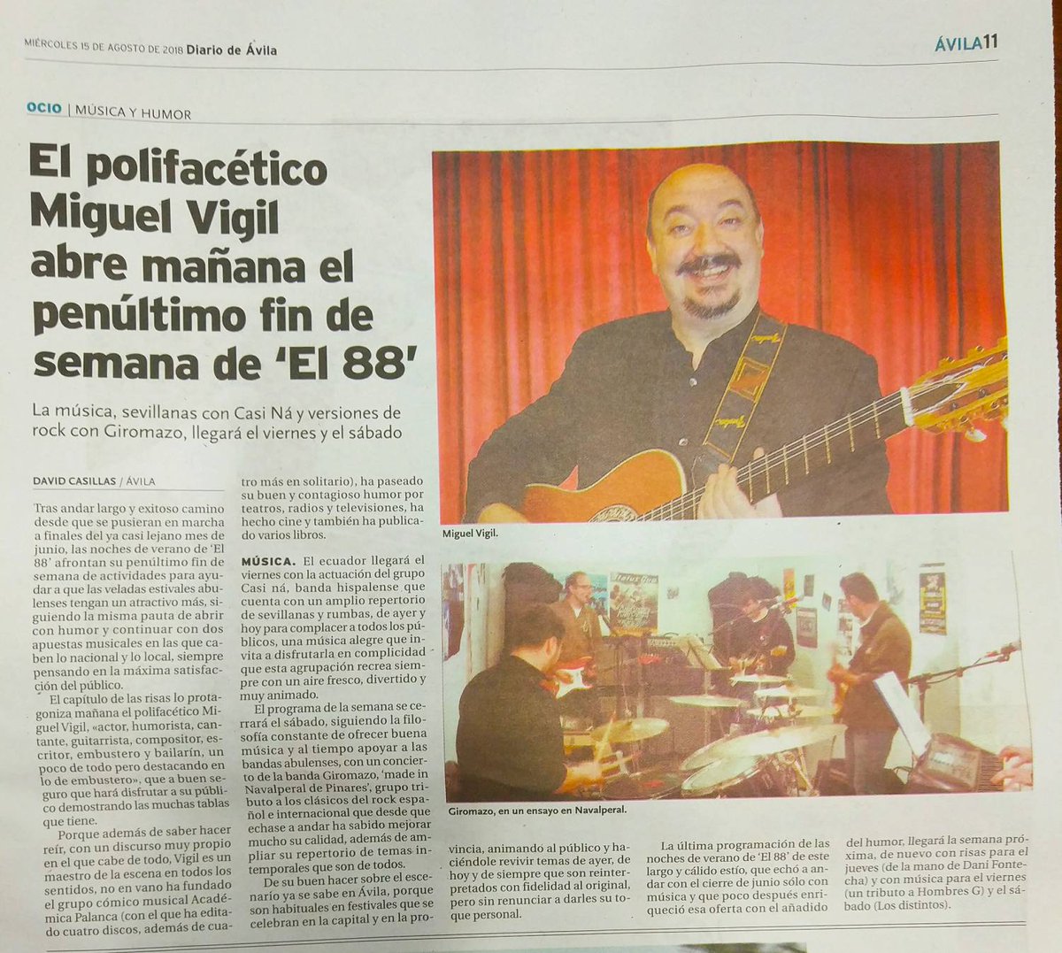 🏖️EL VERANO DE TU VIDA🏖️
¿Sabes ya todo lo que te espera este fin de semana?
👉Jueves 16 ⌚22.00h 👏Miguel Vigil
👉Viernes 17 ⌚22.00h 👏CasiNá
👉Sábado 18 ⌚22.00h 👏Giromazo