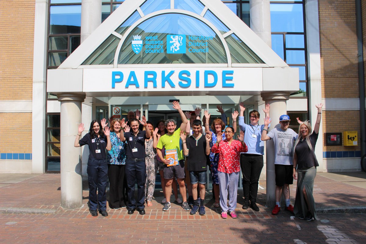 OurTownHorsham's tweet photo. Our latest location to be included in our scheme is Parkside - County Hall North - thanks to all the receptionists and Councillor Tricia Youtan for welcoming us when we put our sticker in the window #safe #confident #independent #horsham @HorshamDC https://t.co/xiImmnIs1s