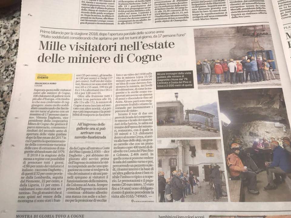Articolo de La Stampa sulle #MinierediColonna