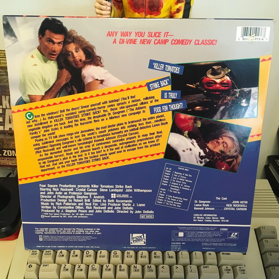 UnboxingHands's tweet photo. #movieoftheday #killertomatoes #laserdisc #mancave #gameroom #killertomatoesstrikeback #horrormovies #horror #foxvideo #moviecollection #moviecover #1990 #retro #commodore64 #retrogaming #crystalcarson #stevelundquist #johnwitherspoon #laserdiscs #commodore https://t.co/5srXfVrjo6