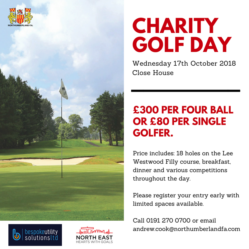 Bespoke_Utility's tweet photo. Pleased to be able to sponsor @NorthumFA 1st Golf Day at @CloseHouseGolf https://t.co/ARWViMxfjD