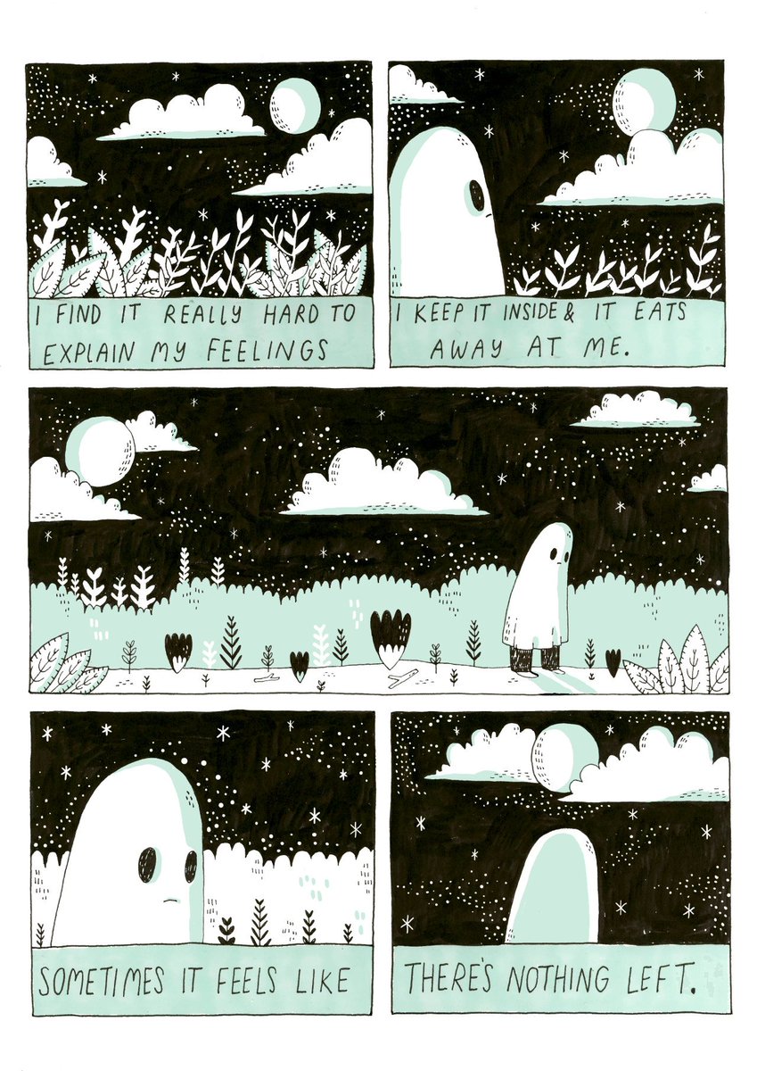 Why is the silence so loud to ourselves? ☁️?☁️
We love that this Ghostie is back in stock! 24 pages of fully coloured, honest and unapologetic reflections from a sad ghost.☁️?☁️
https://t.co/mkbwOfdVAN
