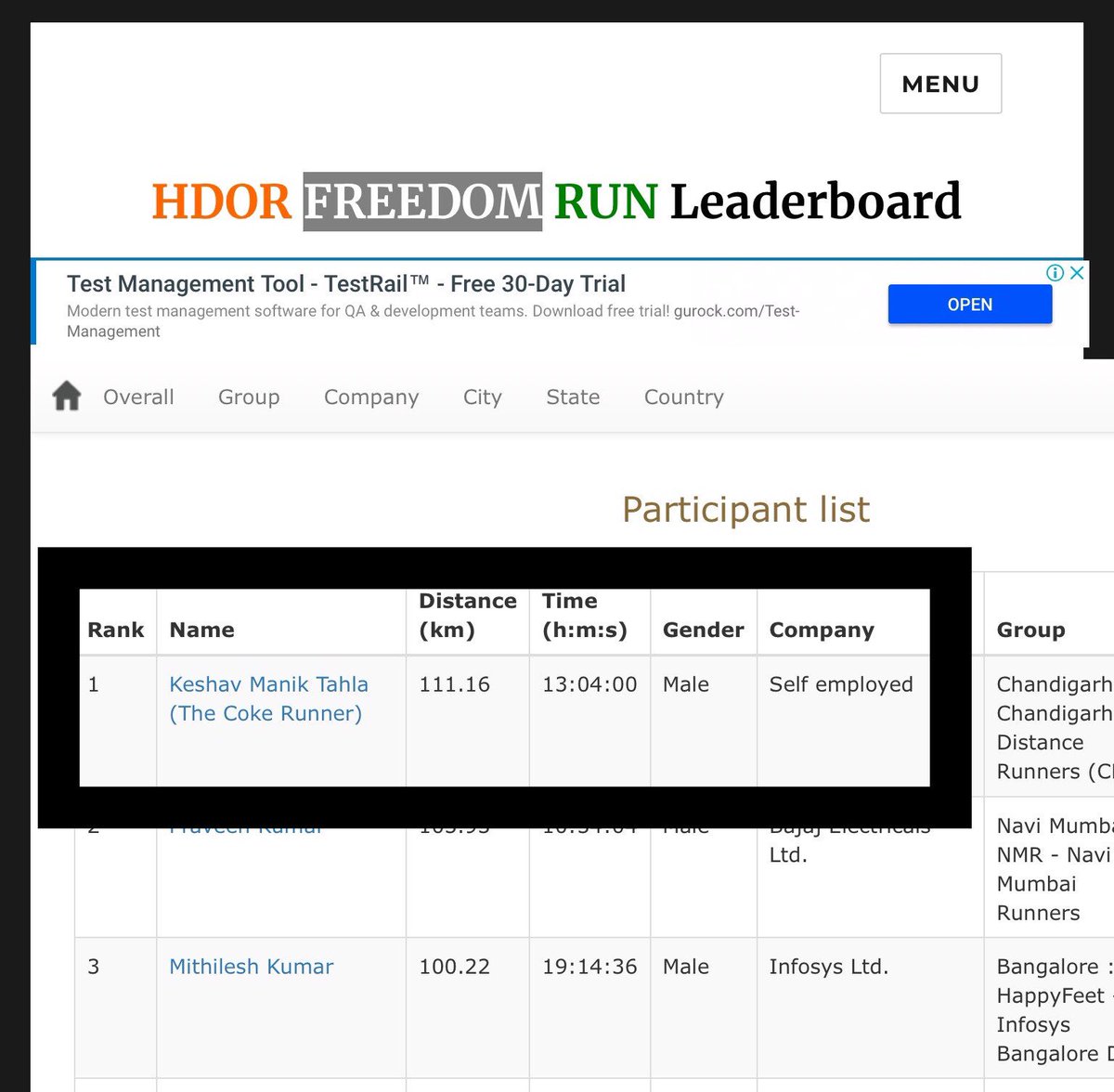 zeniitthh's tweet photo. Global Running Day(06.06.2018)-111.11KMs -15:17:05 - AIR 1
Indian Running Day(15.08.2018)-111.11KMs - 13:03:28 - AlR 1

I don't believe in boundaries which divide people,running,states,countries &amp; there can be no better way to demonstrate this - I ran same no. of KMs on both days https://t.co/XZETNDhR3x