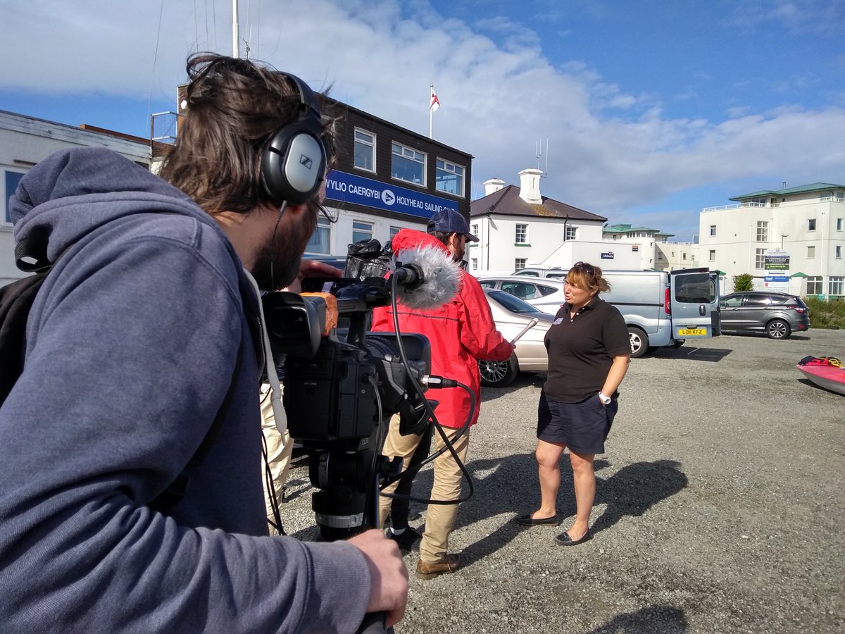 tv_conwy's tweet photo. TVConwy filming TBS news all the way from Japan to Holyhead - here filming the All Afloat team and chatting with Rosie @All_Afloat @RYACymruWales @holyheadsailing #sailing #communitymedia #volunteers #allafloat #tvconwy https://t.co/rtSIADeOaZ