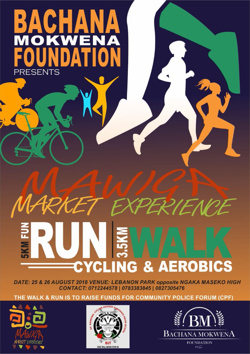 PonelopeleO's tweet photo. Fun run/walk with a with a cycling.
Registration is R60 and you get a t-shirt 👕 https://t.co/olRC6J6fju