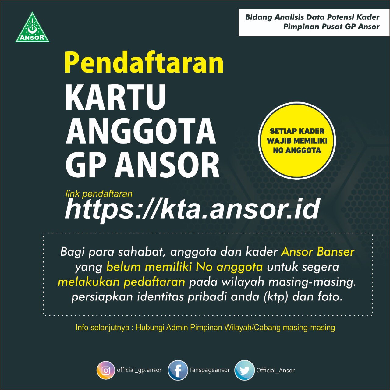 Adung En Twitter Ayo Berbondong Bondong Masuk Barisan Pembela Ulama Dan Penjaga Nkri Daftarkan Diri Sahabat Menjadi Anggota Gp Ansor Official Ansor Ansorcyberguard Bansersatkornas Https T Co Bbpcx1ehrg