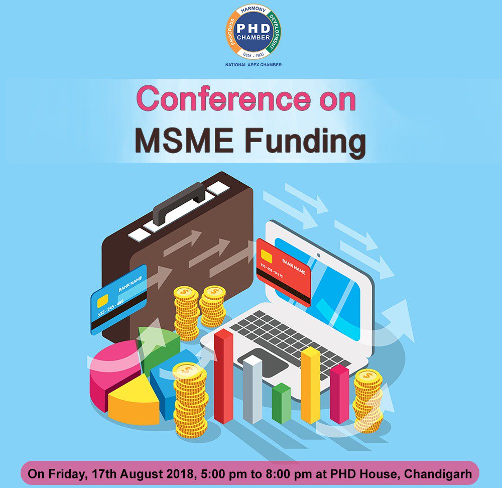 phdchamber's tweet image. Conference on MSME Funding on 17th August 2018, 5:00 pm - 8:00 pm at PHD House, Chandigarh.
@capt_amarinder @girirajsinghbjp @minmsme @AnilKhaitan2 @SGPHDCCI @ranjeetmehta @peterbedi #MSME #PHDConference #MSMEFunding