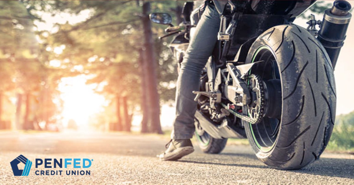 PenFed's tweet photo. Happy #MotorcycleWeek! Do you know if you can get a better deal from a motorcycle dealership or a private seller? Find out: https://t.co/vPJBtvYJoP. https://t.co/7rMhTTKsyY