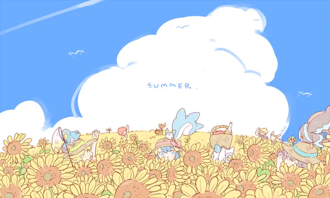 夏の絵はいつもわくわくする 