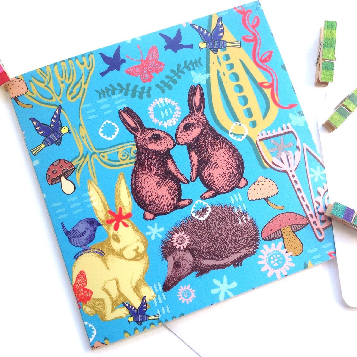 buck_lj's tweet photo. Rabbit Card, Blank Greetings, Woodland Notecard, Wildlife Illustration, Thank You Card, Cute Animal Card. Forest Pattern, Birthday Greetings https://t.co/e3BpW3gHXn #Slumbermonkey #Etsy #JustBecauseCard https://t.co/pVndR576Dw