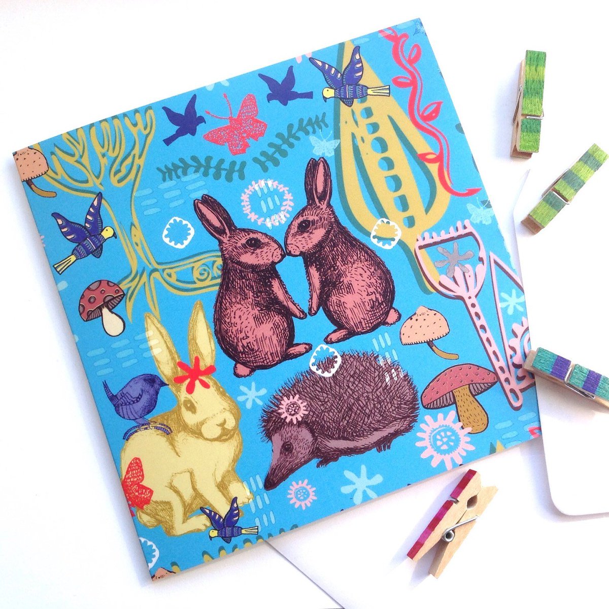 buck_lj's tweet photo. Rabbit Card, Blank Greetings, Woodland Notecard, Wildlife Illustration, Thank You Card, Cute Animal Card. Forest Pattern, Birthday Greetings https://t.co/e3BpW3gHXn #Slumbermonkey #Etsy #JustBecauseCard https://t.co/pVndR576Dw