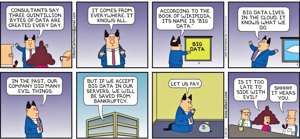 vivek_gkrishnan's tweet image. #BigData Knows Everything
#DataMining #DataAnalyitcs #DataPrivacy #DataSecurity
Cc @Info_Data_Mgmt @NicholasDEvans @Muriel_Nicou @efipm @sallyeaves @rajat_shrimal @KMcDSAP @SteveMillerSF @digitalcloudgal @sarbjeetjohal @grattongirl @evankirstel @DailyDilbert @TheDataArtiste