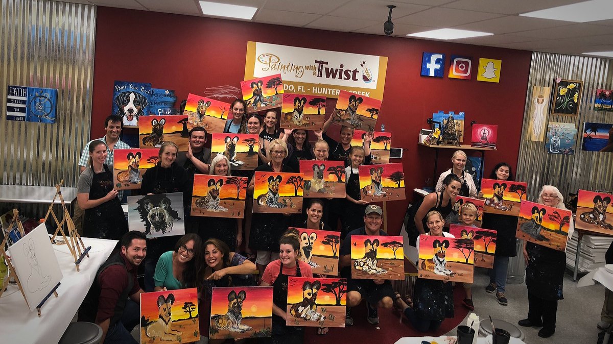 The Painted Dog Protection Initiative recently celebrated its Dog Days of Summer in Orlando at Painting With A Twist with proceeds benefitting Painted Dog Conservation. #PDPI #savethepainteddog