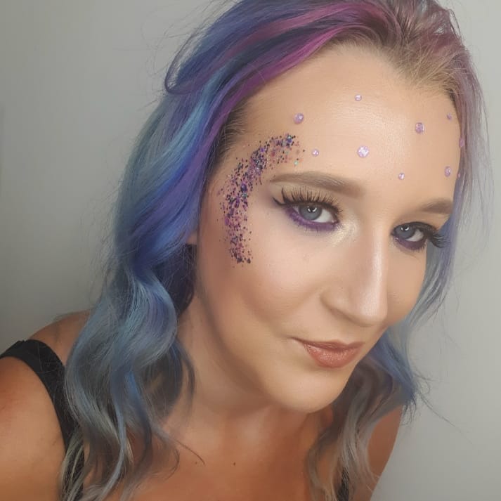 Festival makeup 🧜‍♀️🦄💙💜
 #unicornlover #mermaids #mua #makeupartist #Huddersfield #halifax
