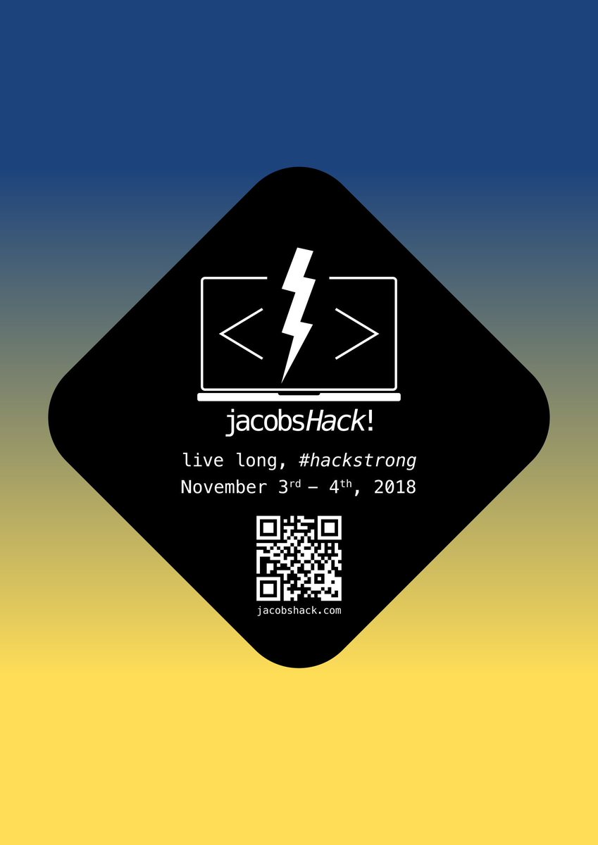 jacobshack_jub's tweet photo. #jacobsHack! returns for its 5th edition this November 3-4 @jacobs_bremen. The first hackathon to be organized in continental Europe, join us for a great time of learning, building, and making great memories. You can apply now at https://t.co/9EUjIseP2J! https://t.co/Y2rFNHZWoh