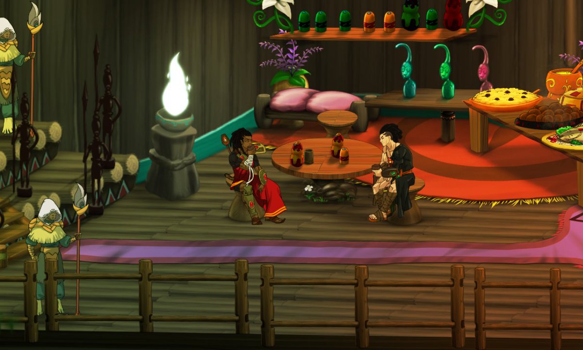Every victory after a battle is always celebrated around a table with a good nectar ^_^ . you must believe that great warriors also know how to entertain themselves ^_^

#aurionlko #indiegames #ARPGAugust #rpg