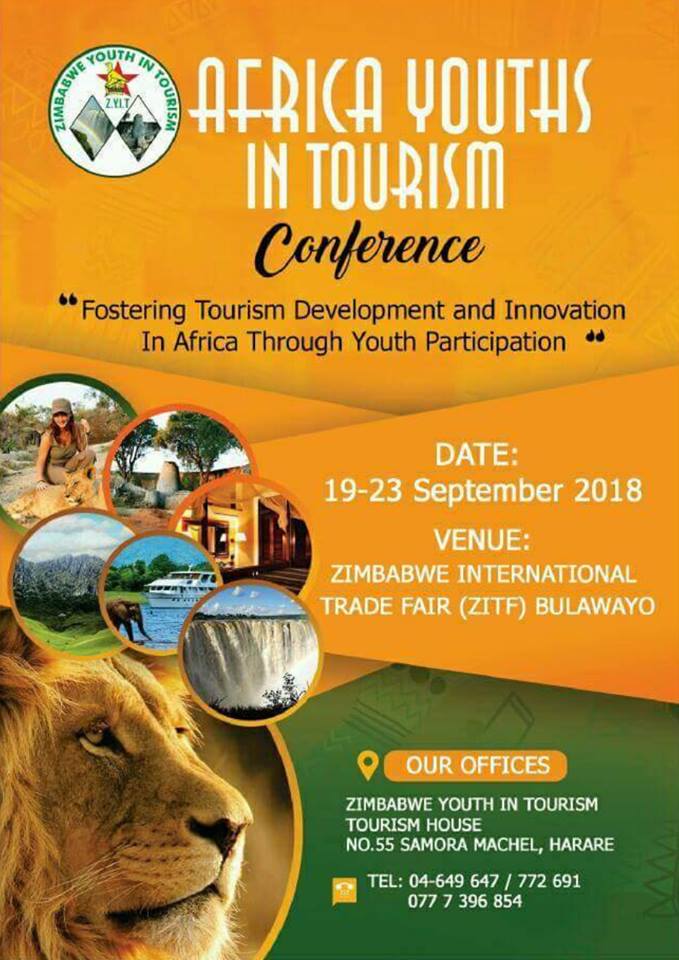 The second edition of the Africa Youth in Tourism 2018 is here. @ZimbabweYouthinTourism, calling out to all the youth. An amazing event not to miss!!! 
#visitbulawayo
 #youthintourism
#knowyourzimbabwe
#visitzimbabwe