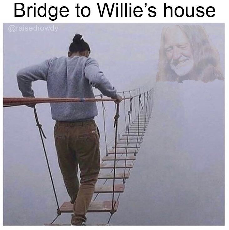 RaisedRowdy's tweet photo. Finally a place that @WillieNelson can hide from the IRS in peace. Looks like he's been there a while already. Not sure what those clouds are made of! #raisedrowdy #cloudpalace #smokeemifyougotem #doobiedoobiedo https://t.co/8qA3Y4bvF0