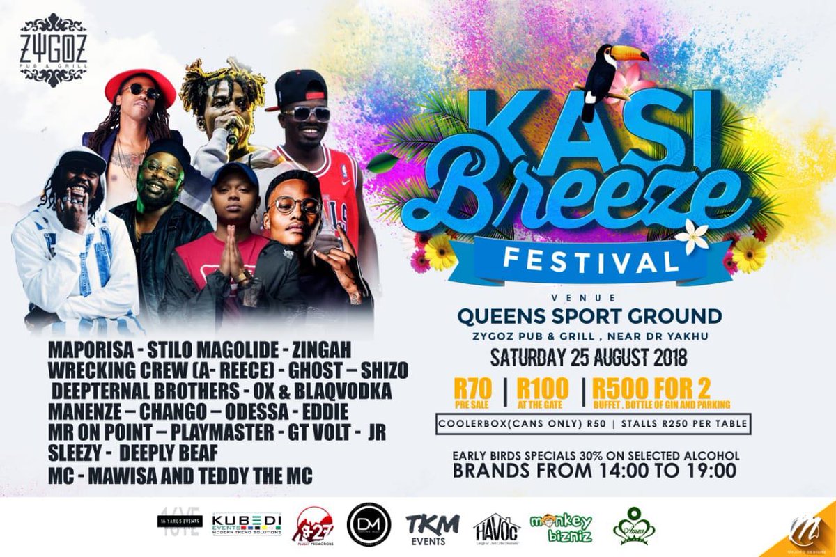 DiamondNthabee's tweet photo. Final lineup... get your ticket now

#KasiBreezeFestival2018 https://t.co/MQ99Q4X9p2