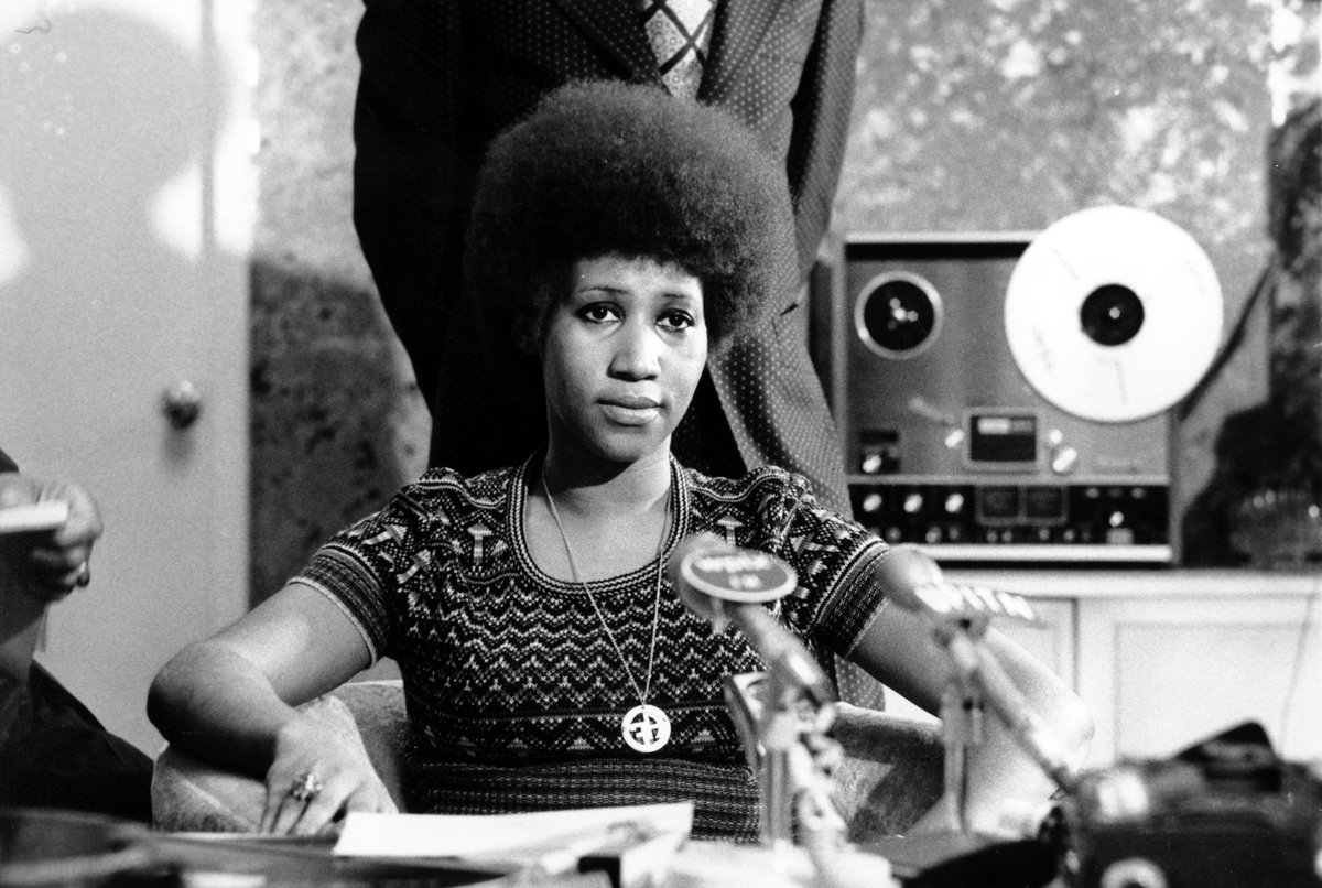 ajplus's tweet image. Aretha Franklin toured the U.S. with Martin Luther King Jr. and sang at his funeral. Her song &quot;Respect&quot; was an anthem of the Civil Rights Movement.