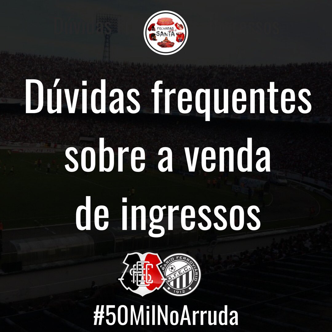 fchcomosanta's tweet photo. Tricolor, ainda tem dúvidas sobre como comprar seus ingressos?  Confere esse post e vem pro Arruda!
#50milNoArruda https://t.co/kJ1ojDkxkC
