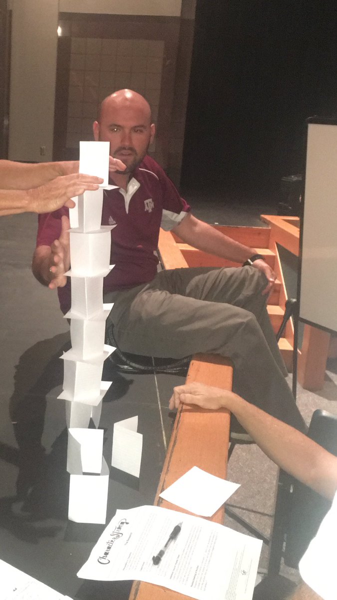 TISDTJHS's tweet image. Our staff knocking out the "The Tallest Tower- Personality Challenge" with Character Strong!  @careacter #TeamTomball #ProfessionalDevelopmentWeek