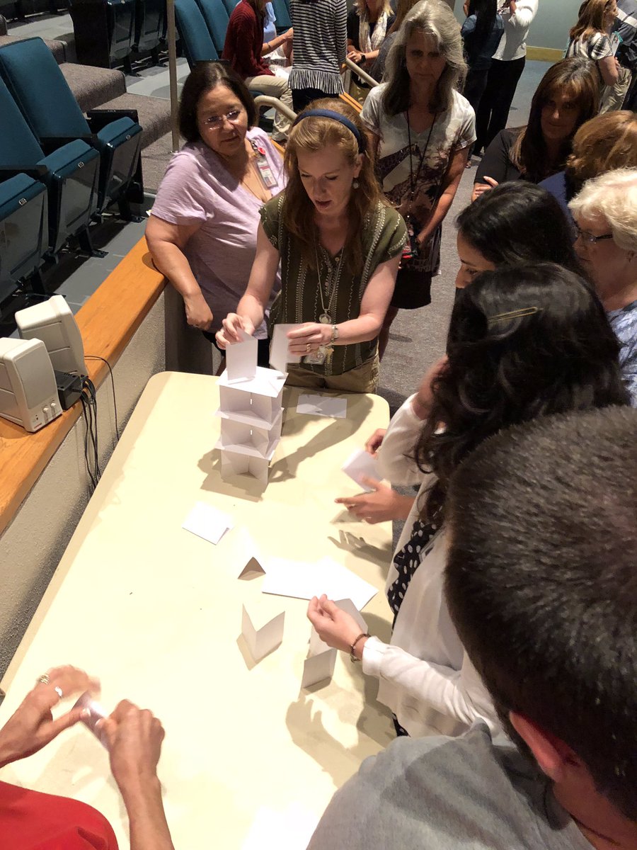 TISDTJHS's tweet image. Our staff knocking out the "The Tallest Tower- Personality Challenge" with Character Strong!  @careacter #TeamTomball #ProfessionalDevelopmentWeek