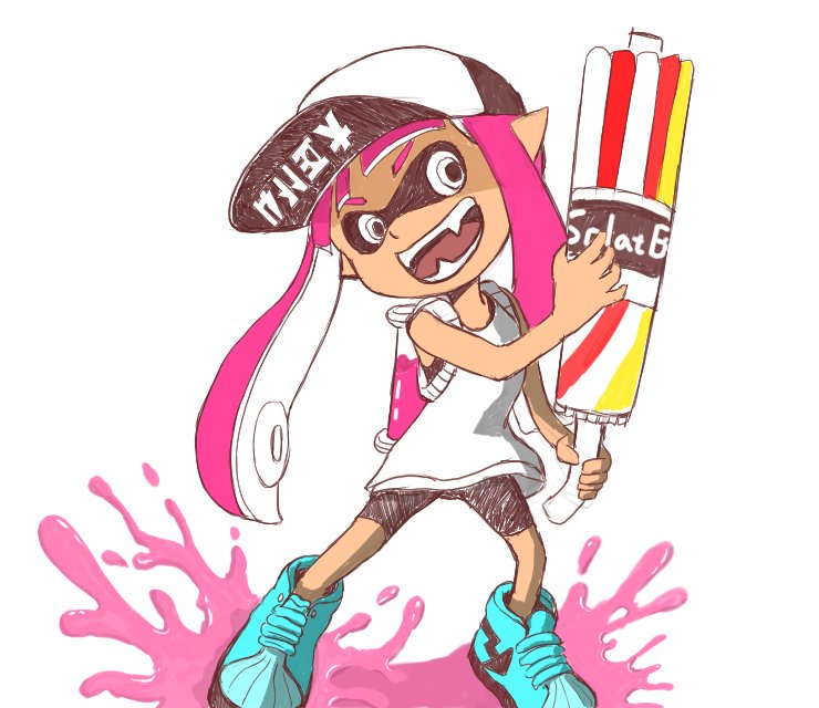 Twitter पर Koto スプラトゥーン2イラスト描いてみた 尚 使うのはパラシェルターっす 傘使うの楽しいです